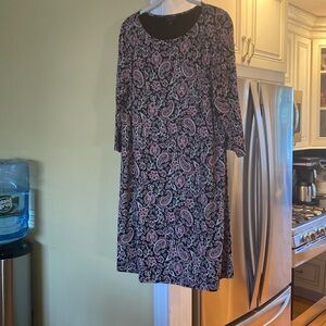 XL PETITE PAISLEY DRESS. Mint condition ruin, Lycra, spandex
